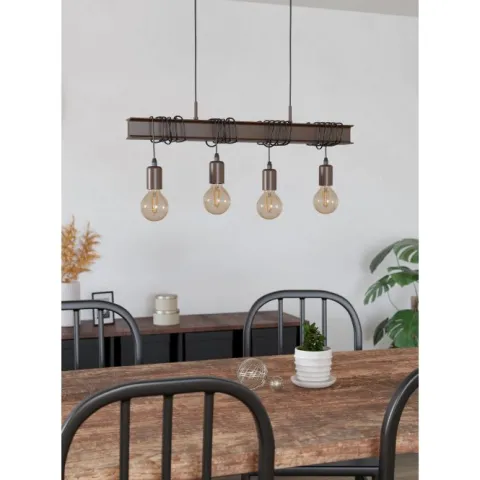 Candeeiro de teto suspenso com 4 lâmpadas TOWNSHEND EGLO 43523