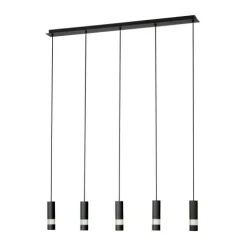 Candeeiro de teto suspenso com 5 pingentes e efeito bolhas BERNABETA EGLO 39706