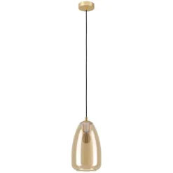 Candeeiro de teto suspenso com vidro âmbar ALOBRASE EGLO 98648