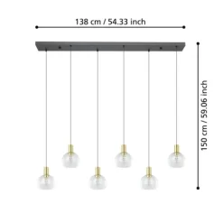 Candeeiro de teto suspenso com bolas de vidro TERQUE EGLO 390281