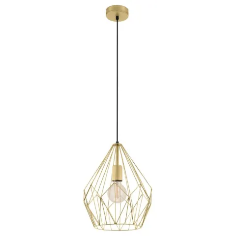Candeeiro de teto suspenso em forma de diamante dourado CARLTON EGLO 49933