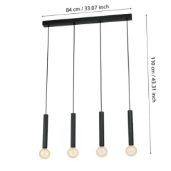 Candeeiro de teto suspenso em metal preto CORTENOVA EGLO 98057