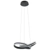 Candeeiro de teto suspenso LED moderno em aço preto CORREDERA EGLO 99249