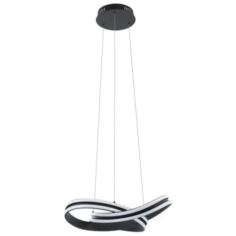 Candeeiro de teto suspenso LED moderno em aço preto CORREDERA EGLO 99249