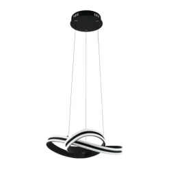 Candeeiro de teto suspenso LED moderno em aço preto CORREDERA EGLO 99249