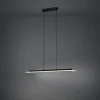 Candeeiro de teto suspenso LED preto com painel acrílico BUCITA EGLO 39901