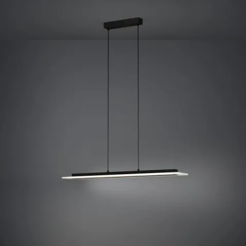 Candeeiro de teto suspenso LED preto com painel acrílico BUCITA EGLO 39901