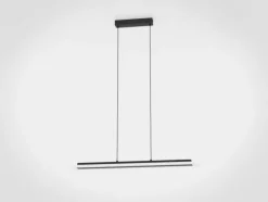 Candeeiro de teto suspenso LED preto com painel acrílico BUCITA EGLO 39901