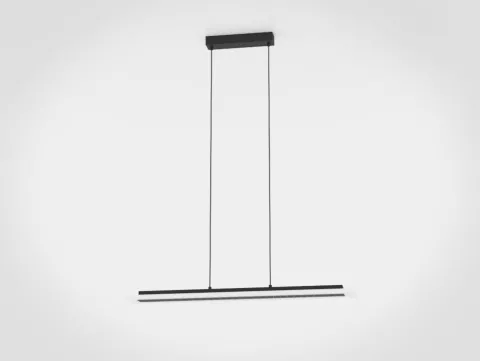 Candeeiro de teto suspenso LED preto com painel acrílico BUCITA EGLO 39901