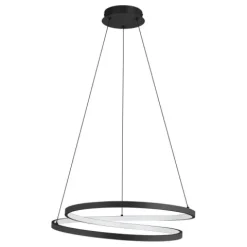 Candeeiro de teto suspenso LED com perfil curvo preto RUOTALE EGLO 900472