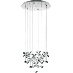 Candeeiro de Teto Suspenso PIANOPOLI com Cristais e LED, 110 cm EGLO 93662