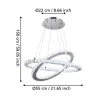 Candeeiro de Teto Suspenso VARRAZO com LED e Cristais Elegantes 31667