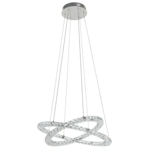 Candeeiro de Teto Suspenso VARRAZO com LED e Cristais Elegantes 31667