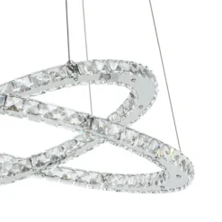 Candeeiro de Teto Suspenso VARRAZO com LED e Cristais Elegantes 31667