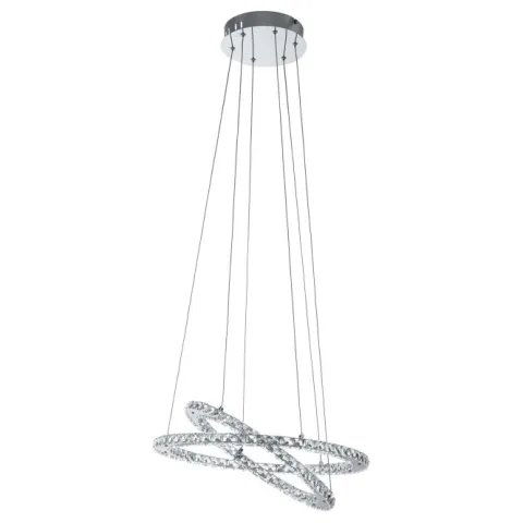 Candeeiro de Teto Suspenso VARRAZO com LED e Cristais Elegantes 31667