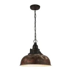 Candeeiro de teto suspenso Vintage Grantham 1 Ø 370mm castanho EGLO 49819