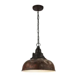 Candeeiro de teto suspenso Vintage Grantham 1 Ø 370mm castanho EGLO 49819