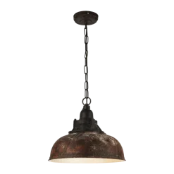 Candeeiro de teto suspenso Vintage Grantham 1 Ø 370mm castanho EGLO 49819