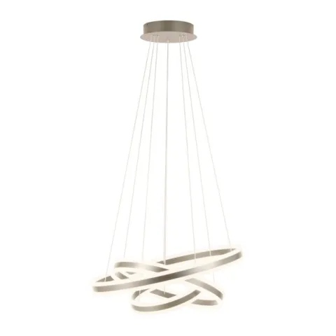Candeeiro de teto TONARELLA com LED e anéis metálicos champanhe EGLO 39314