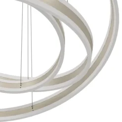 Candeeiro de teto TONARELLA com LED e anéis metálicos champanhe EGLO 39314