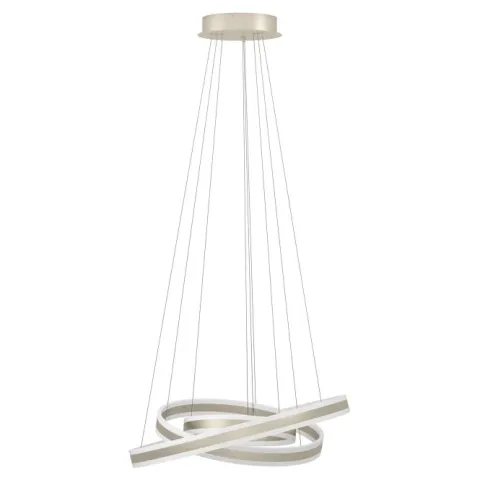 Candeeiro de teto TONARELLA com LED e anéis metálicos champanhe EGLO 39314