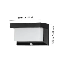 Candeeiro solar de parede preto e branco UTRERA EGLO 48968