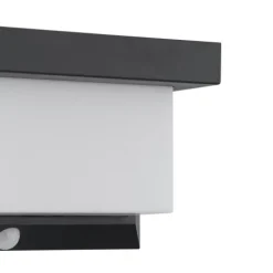 Candeeiro solar de parede preto e branco UTRERA EGLO 48968