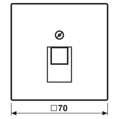 Capa para caixas de derivação 1 x 8-pólos branco mate LS JUNG LS969-1UAWWM