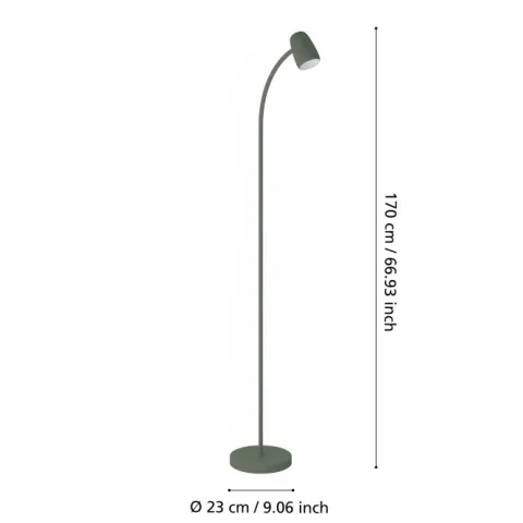 CARLO Candeeiro de Pé EGLO - Design Minimalista e Ajustável 902173