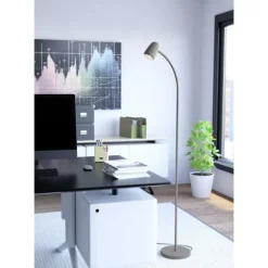 CARLO Candeeiro de Pé Preto EGLO - Luz Ajustável 85cm 902171