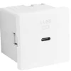 Carregador rápido - dois módulos USB Tipo C - Carregamento rápido- branco - 45398 SBR - Série Quadro 45 - Efapel