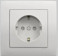 Centro para Tomada Schuko com Obturador Branco EFAPEL 90632 TBR Série Logus 90