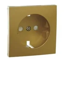 Centro p/Tomada schuko c/obturador EFAPEL 90632 TDU Dourado Série Logus 90