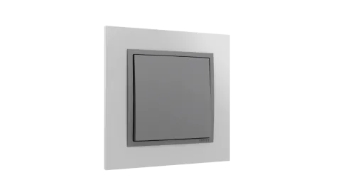 Comutador de Escada Alumínio/Gris, Logus 90 Metallo - Kit Completo