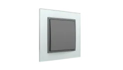 Comutador de Escada Cristal/Gris, Logus 90 Crystal - Kit Completo