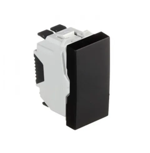 Comutador de escada de 1 módulo, preto mate, Quadro 45 - 45070 SPM