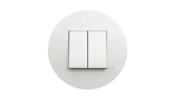 Comutador de Escada Duplo - Siza Vieira - branco mate - Kit Completo