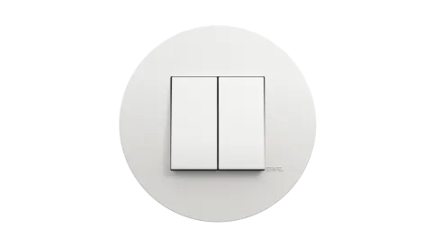 Comutador de Escada Duplo - Siza Vieira - branco mate - Kit Completo