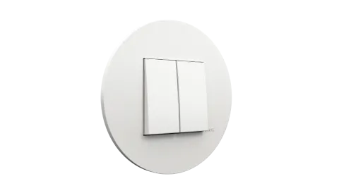 Comutador de Escada Duplo - Siza Vieira - branco mate - Kit Completo