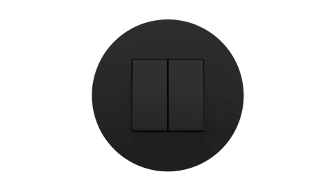 Comutador de Escada Duplo - Siza Vieira - preto mate - Kit Completo