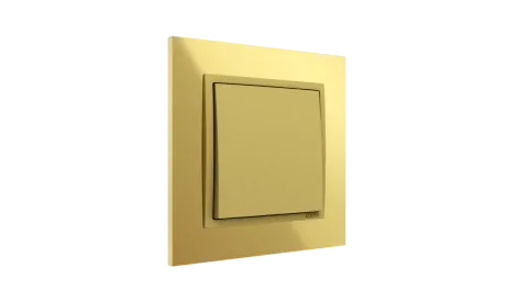 Comutador de Escada Ouro/Dourado, Logus 90 Metallo - Kit Completo
