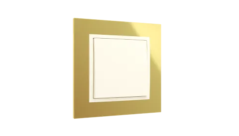 Comutador de Escada Ouro/Pérola, Logus 90 Metallo - Kit Completo