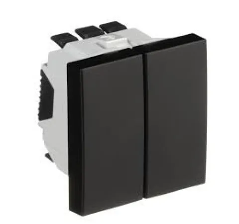 Comutador de luste preto mate, 45061 SPM - Série Quadro 45 - Efapel