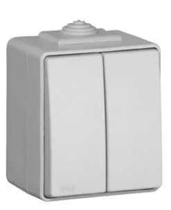 Comutador de lustre estanque 16A 250VAC IP65 cinzento - Efapel 48061CCZ