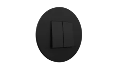 Comutador de Lustre Siza Vieira / Interruptor duplo - preto mate - Kit Completo