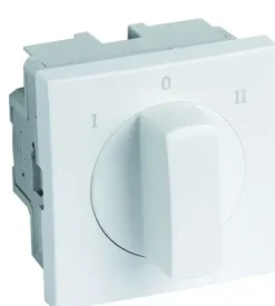 Comutador rotativo Efapel de 2 módulos, 45301 branco - SBR-SBM Série Quadro 45