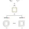 Detetor de Movimento 1000W Efapel série Quadro 45 cor branco - 45401 SBR