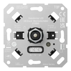 Dimmer giratório LED com comutador de pressão JUNG 1735DD