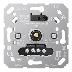 Dimmer giratório universal LED de encastrar JUNG 1731DD