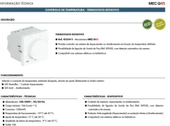 Efapel - Termostato rotativo - 2 módulos - Branco - 45234 SBR - Série Quadro 45